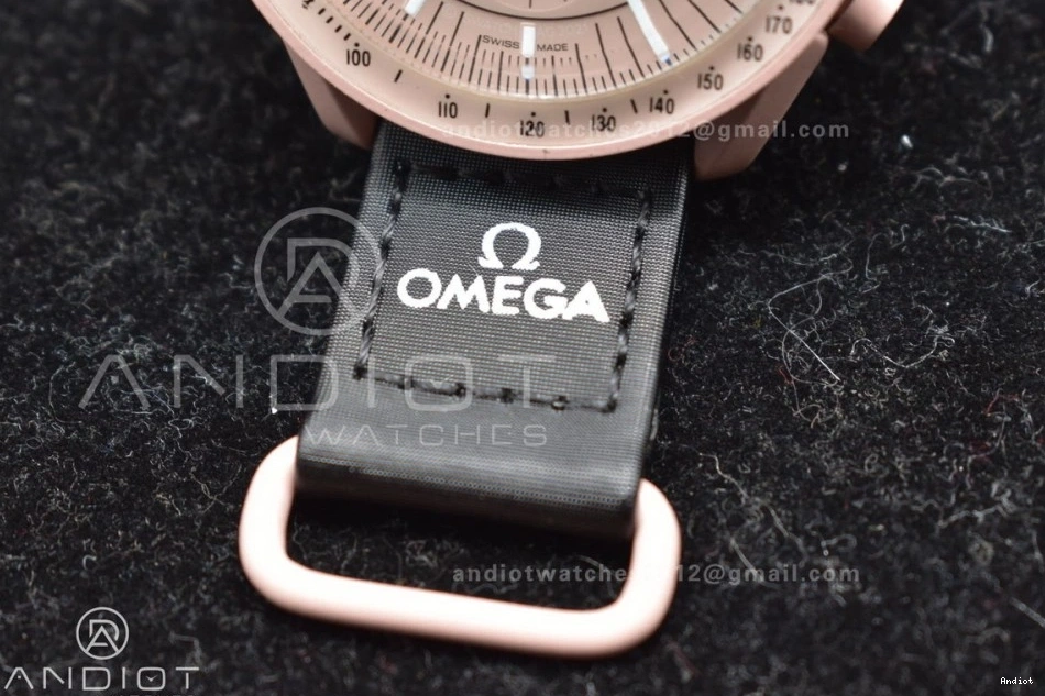 Quartz Nylon to Strap x Moonwatch Swatch Mission Jupiter on Omega Bioceramic 1226